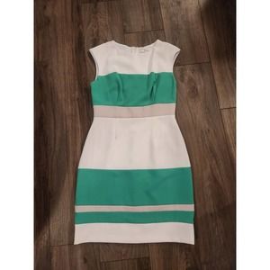 Studio One New York Green and White Striped Dress